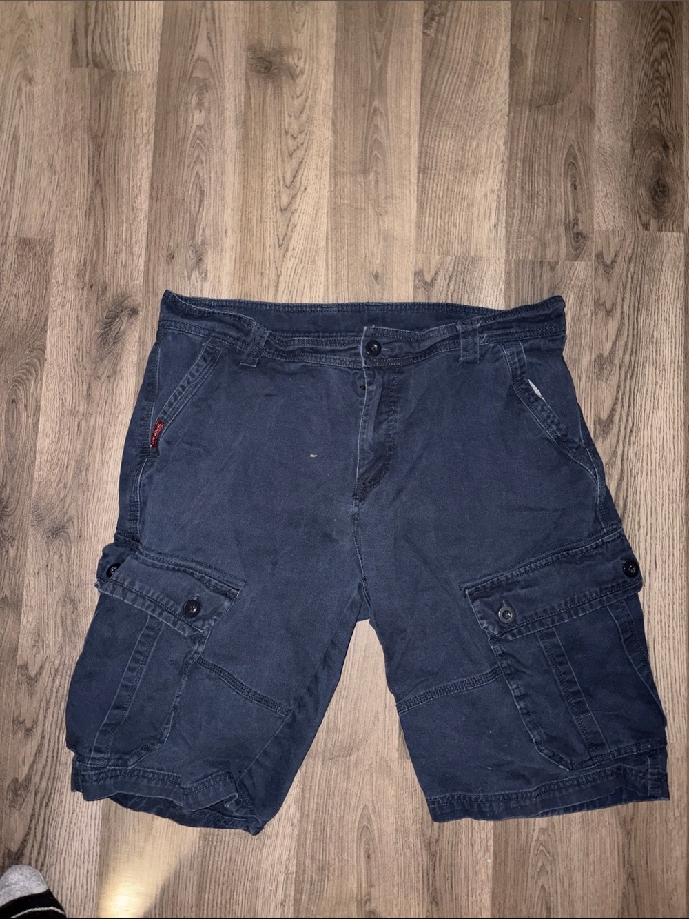 Men's Dark Navy Cargo Shorts - Relaxed Utility Style